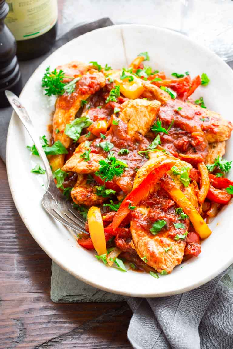 20 Minute Low Carb Turkey and Peppers | Paleo | Whole 30 | Gluten Free | 30 minutes or less | Dinner | Healthy Seasonal Recipes | Katie Webster