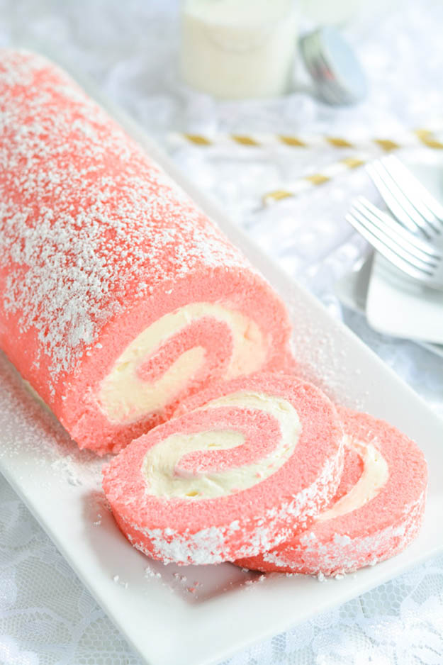 Pink Velvet Swiss Roll| 10 Pretty In Pink Food Recipes | DIY Projects