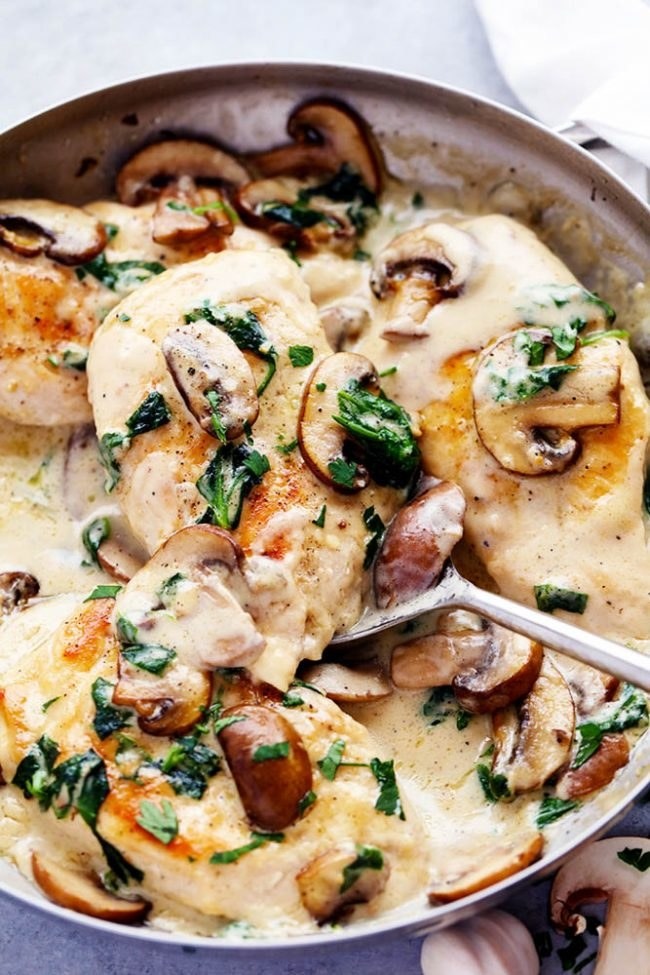 Far from your run-of-the-mill chicken dinner, this creamy, savory dish is definitely a memorable one. Sounds pretty fancy, but the whole thing comes together in 30 minutes. Get the recipe.