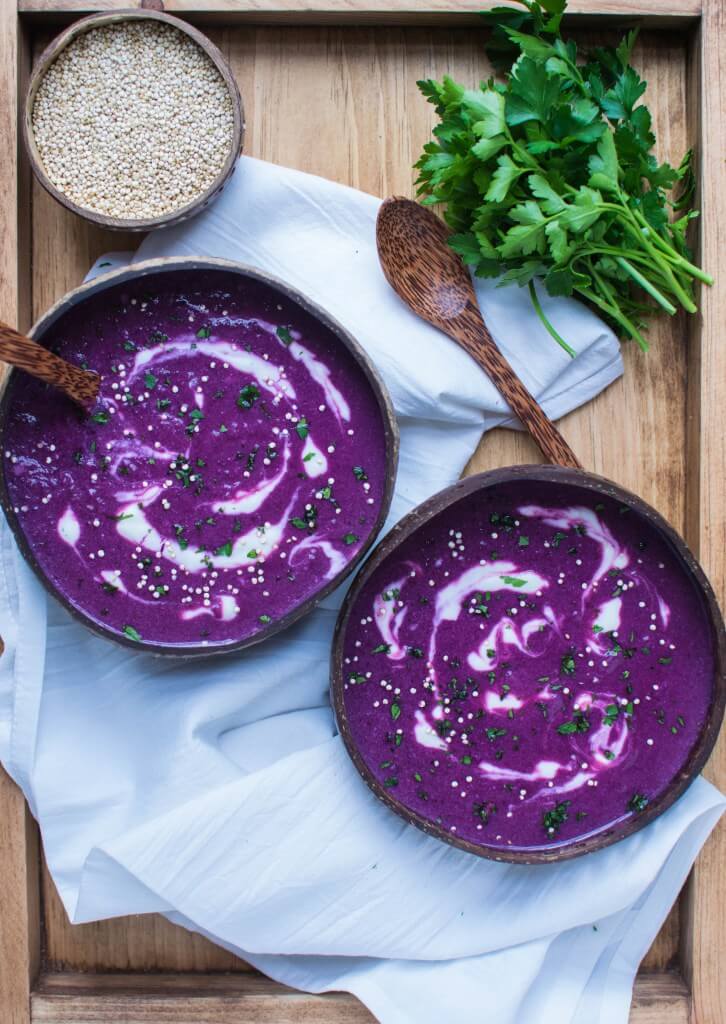 Roasted Purple Sweet Potato Soup