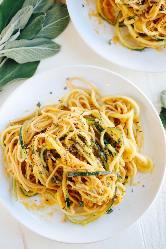 Butternut Squash & Sage Spaghetti with Zucchini Noodles