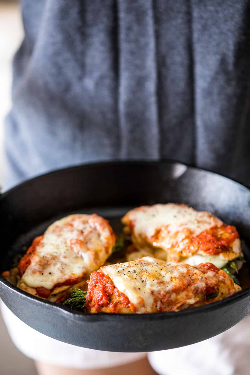 Asparagus Stuffed Chicken Parmesan (Gluten Free)