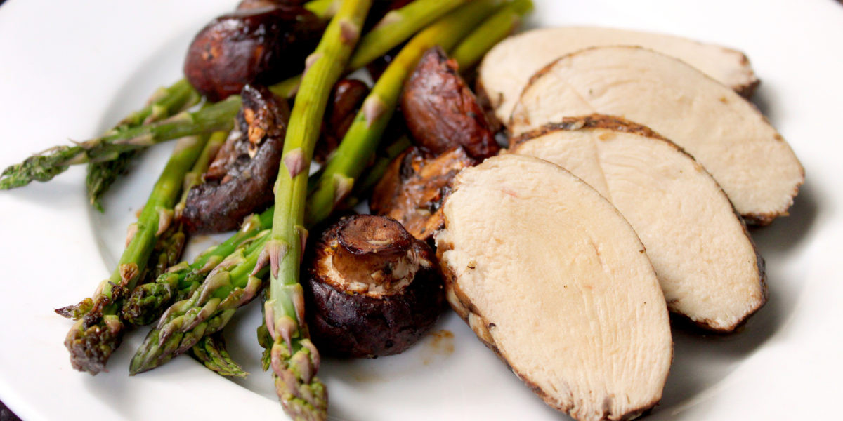Balsamic Chicken With Asparagus And Mushrooms
