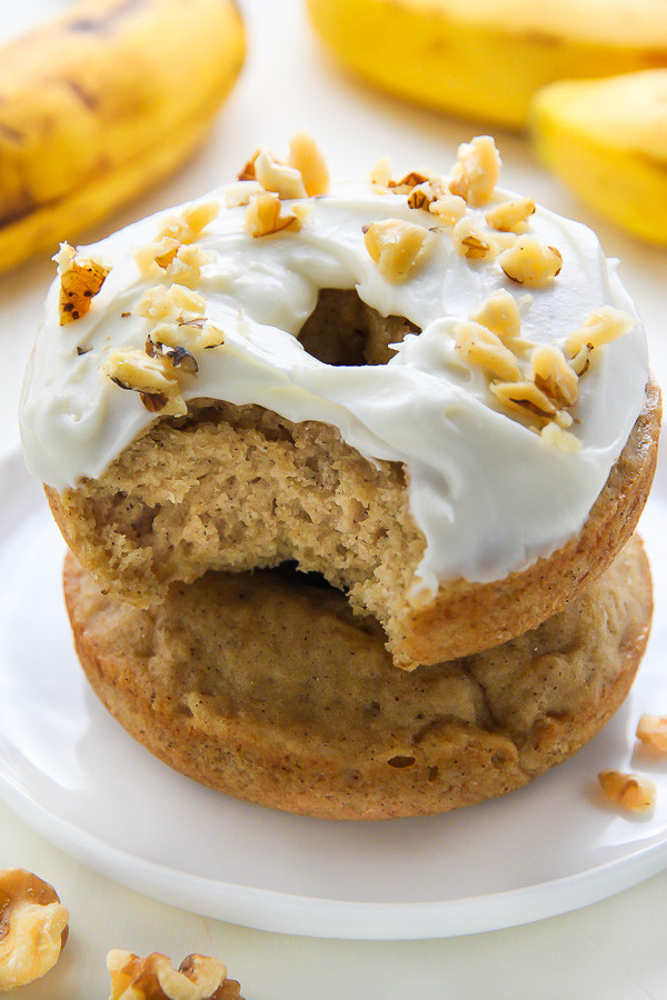 Banana Bread Donuts with Cream Cheese Frosting 1