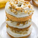Banana Bread Donuts with Cream Cheese Frosting