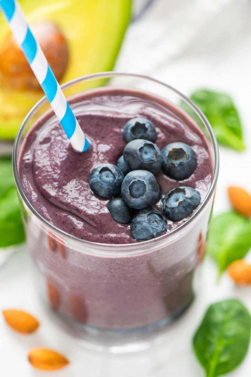 Blueberry Avocado Banana Smoothie 2