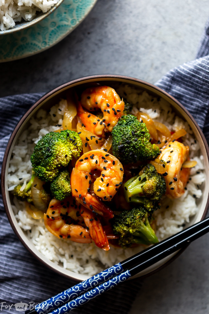 Broccoli and Shrimp Stir Fry 1