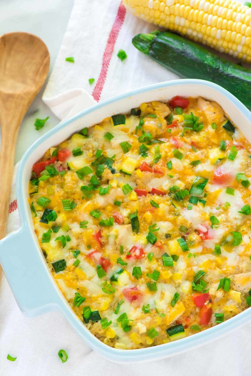 Cheesy Corn Quinoa Casserole 1