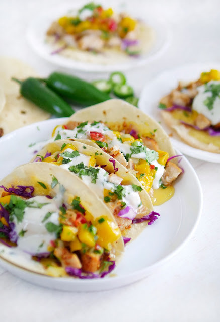 Chicken Taco with Mango Salsa Fresca