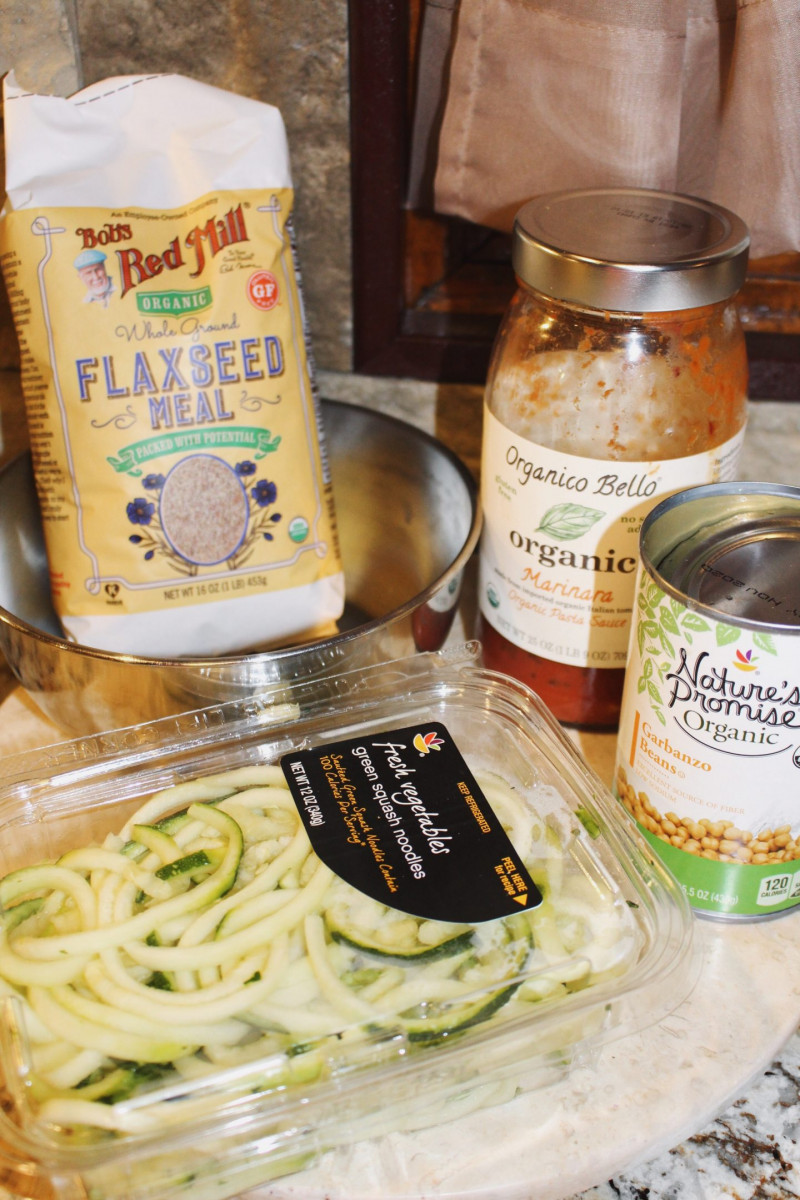 Chickpea Meatballs + Zoodle Marinara