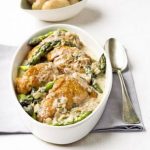 Flambéed Chicken With Asparagus