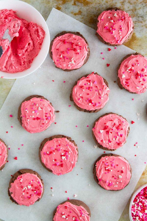 Frosted Chocolate Sugar Cookies