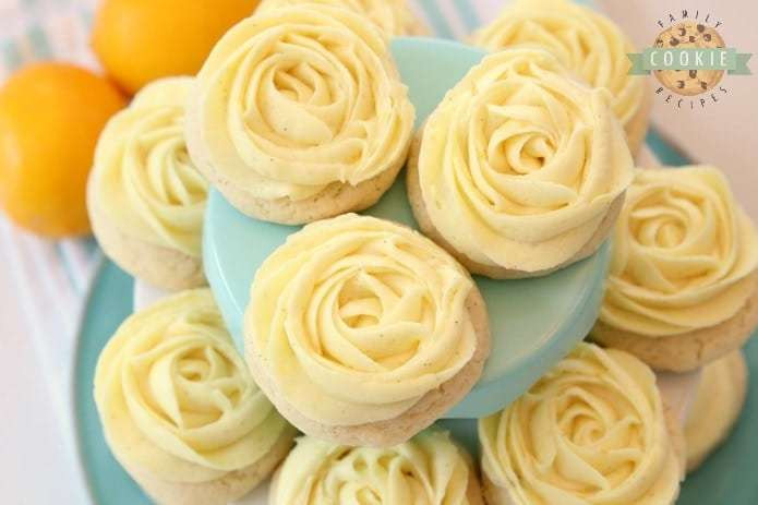 Frosted Lemon Sugar Cookies