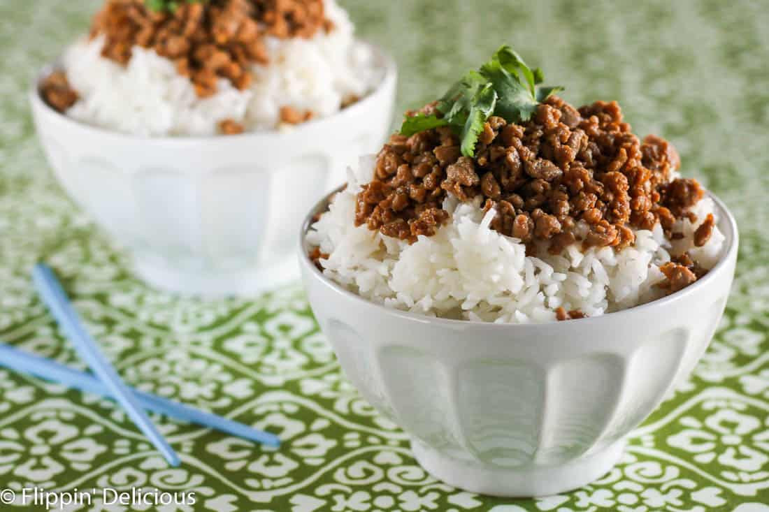 Gluten Free Korean Ground Turkey and Rice Bowl 1