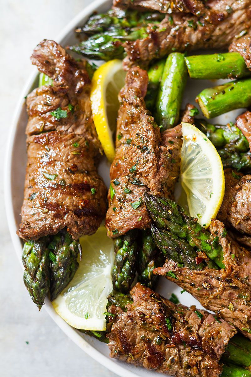 Grilled Asparagus & Steak Fajita Roll-Ups