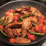 Healthy Chicken Tenders Recipe With Asparagus & Tomatoes