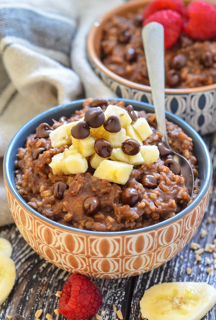 Healthy Chocolate Instant pot Steel Cut Oats