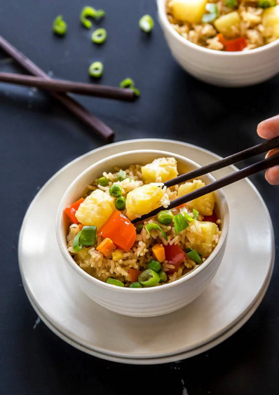 Instant Pot Vegan Pineapple Fried Rice