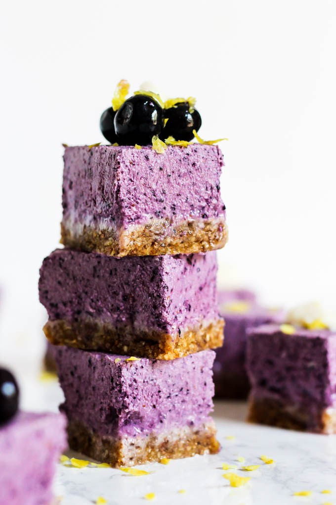 No Bake Lemon Blueberry Cheesecake Bars - Most Popular Ideas of All Time