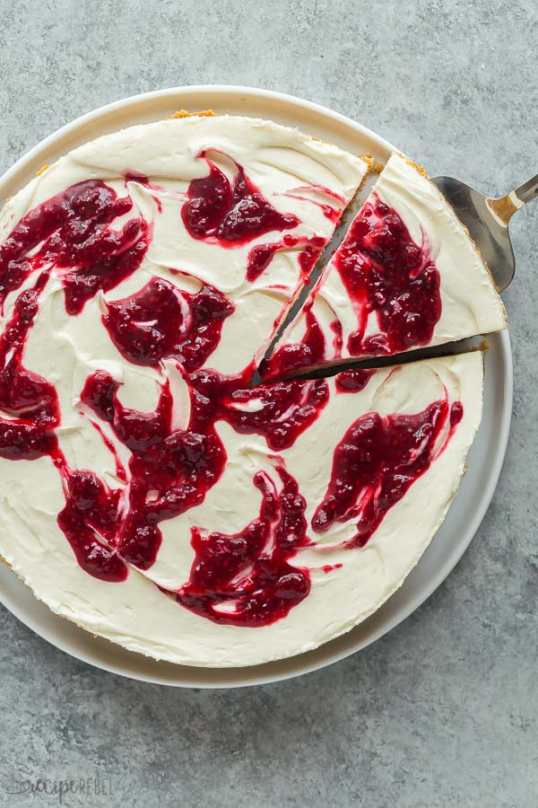 No Bake White Chocolate Raspberry Cheesecake - Most Popular Ideas of All Time