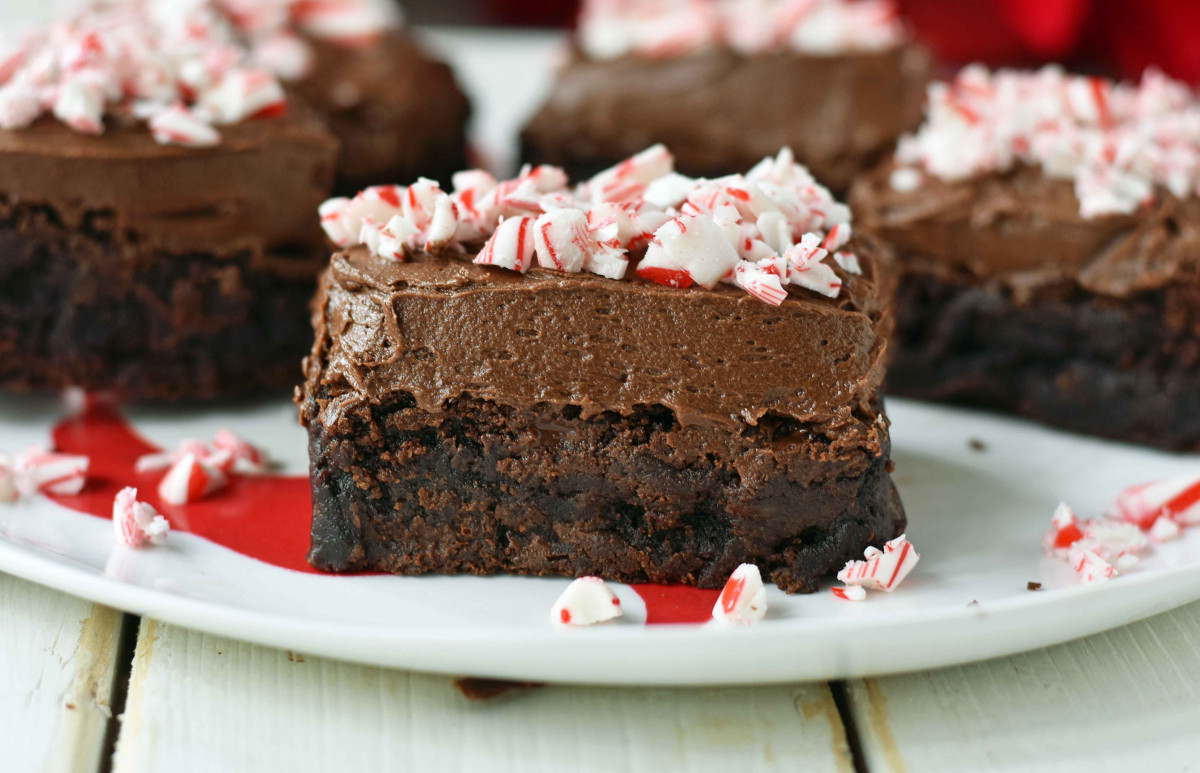 Peppermint Frosted Chocolate Brownies 1