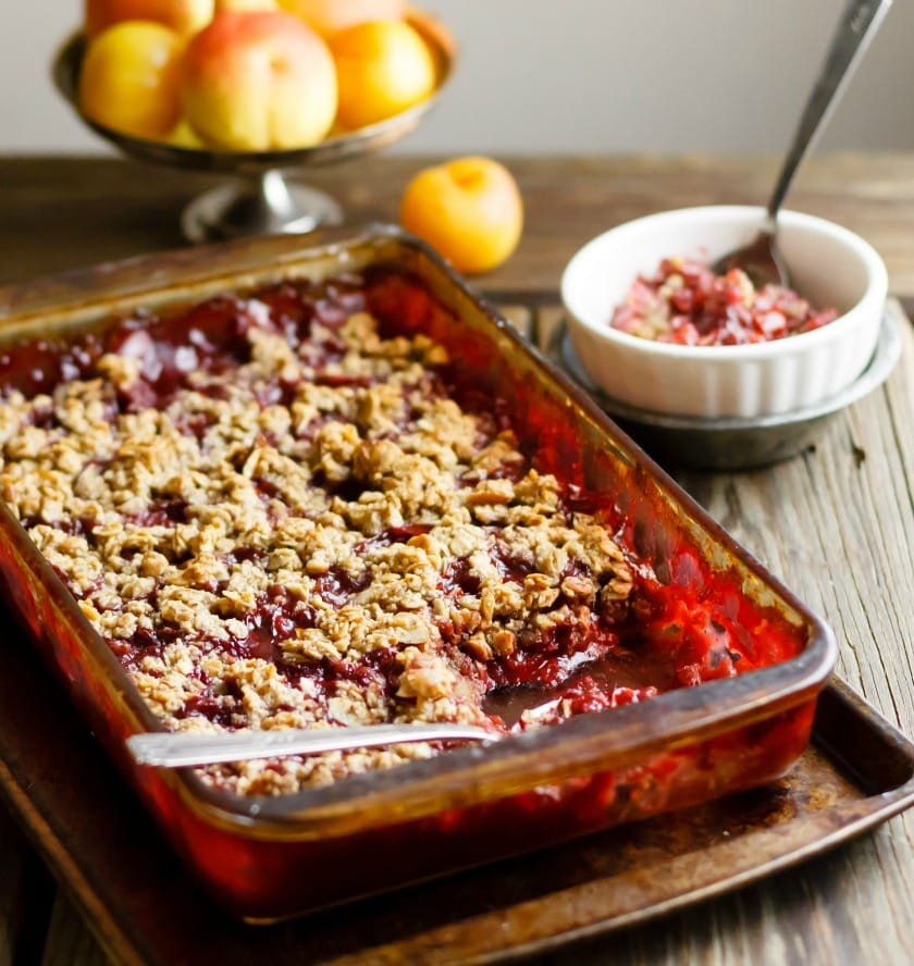 Perfect Plum Crisp with Almond-Oat Toppping