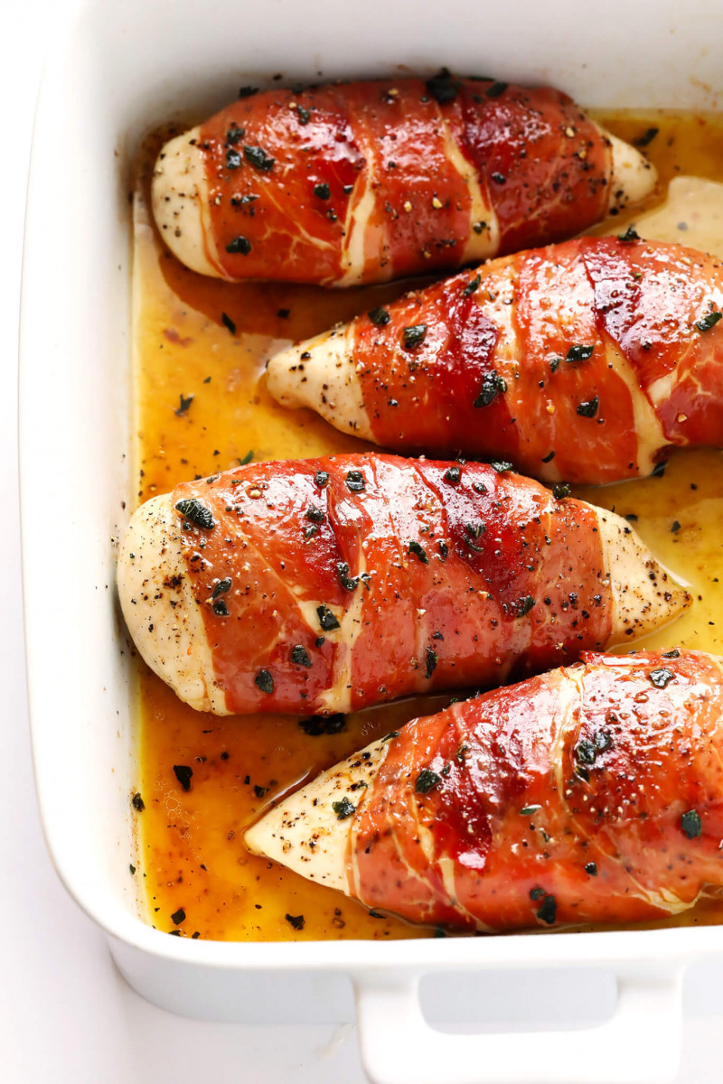 Prosciutto-Wrapped Baked Chicken