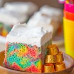 Rainbow Poke Cake With Whipped Cream