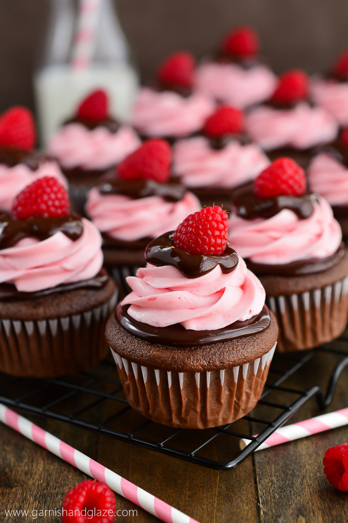 Raspberry Chocolate Cupcakes 2