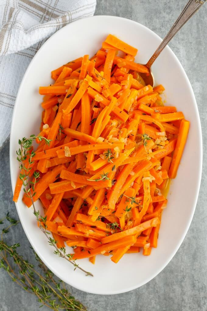 Slow Cooker Lemon Thyme Butter Carrots