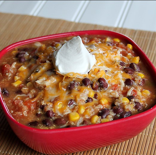 Slow Cooker Quinoa Chicken Chili