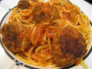 Spaghetti with Meatballs in Marinara Sauce