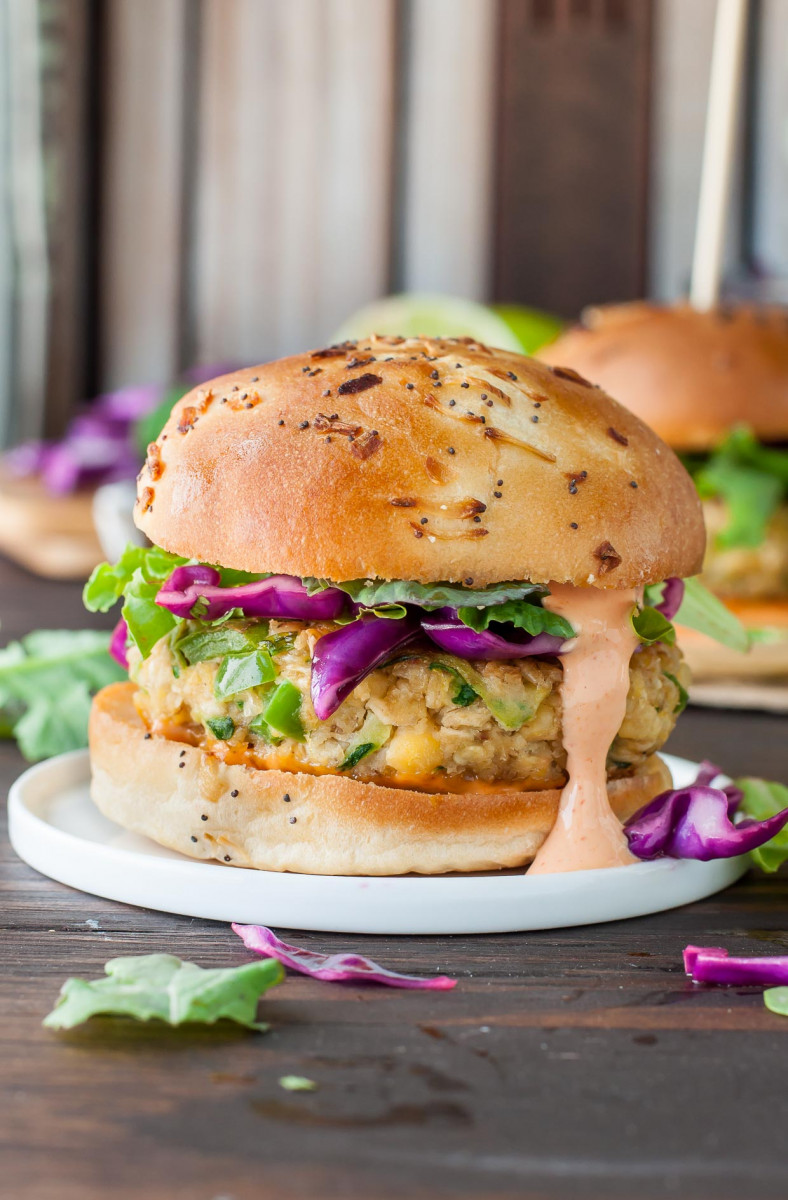 Spicy Chickpea Veggie Burgers With Jalapeño And Zucchini 1