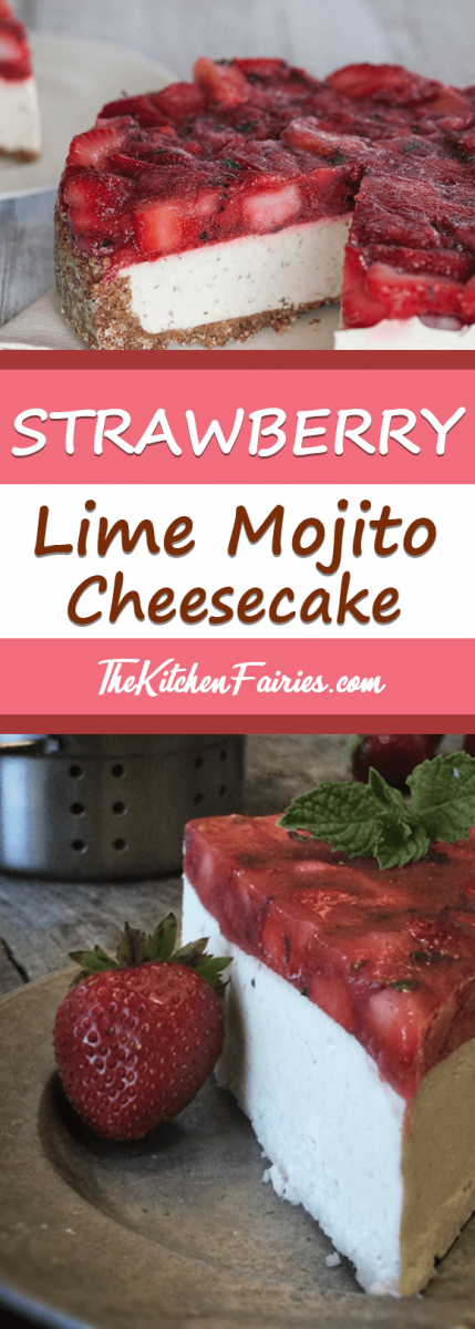 Strawberry-Lime-Mojito-Cheesecake
