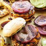 Teriyaki Turkey Burgers with Grilled Pineapple and Onions