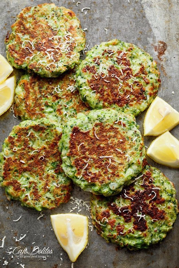 Best Broccoli Recipes - Crispy Broccoli Parmesan Fritters - Recipe Ideas for Roasted, Steamed, Fresh or Frozen, Healthy, Cheesy, Soup, Salad, Casseroles and Side Dish Vegetables Made With Broccoli. Shrimp, Chicken, Pasta and Paleo Recipes. Easy Dinner, Lunch and Healthy Snacks for Kids and Adults - Homemade Food and Crafts by DIY JOY http://diyjoy.com/best-broccoli-recipes
