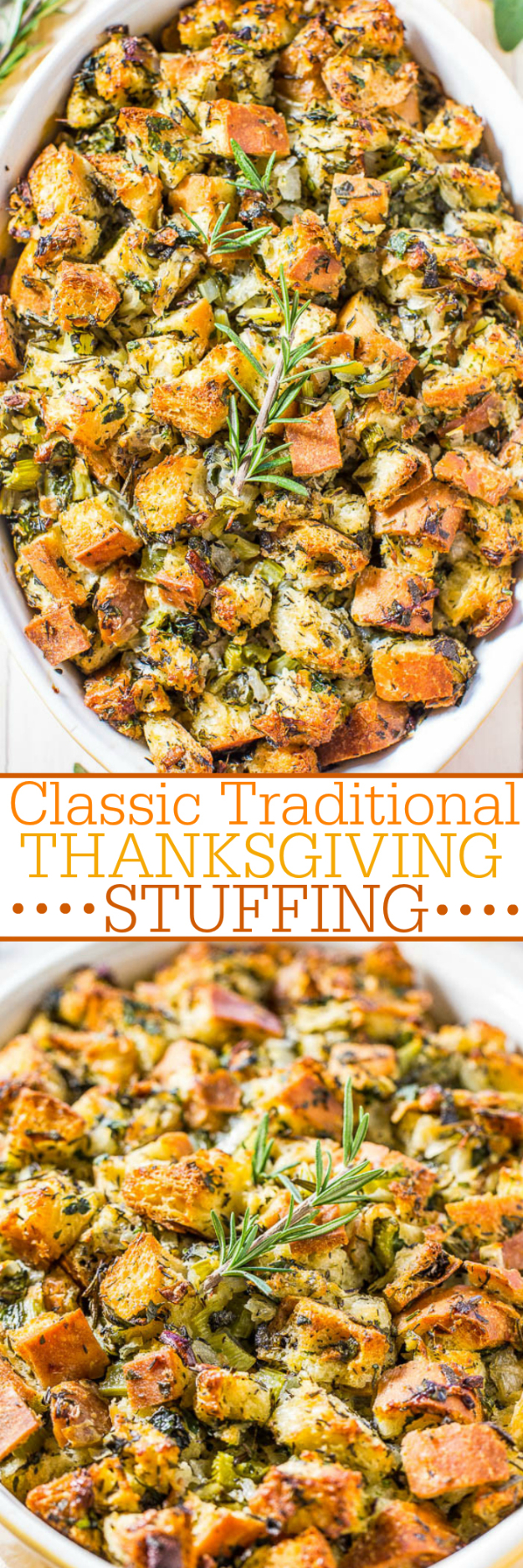 Best Thanksgiving Dinner Recipes - Classic Traditional Thanksgiving Stuffing - Easy DIY Desserts, Sides, Sauces, Main Courses, Vegetables, Pie and Side Dishes. Simple Gravy, Cranberries, Turkey and Pies With Step by Step Tutorials http://diyjoy.com/best-thanksgiving-dinner-recipes