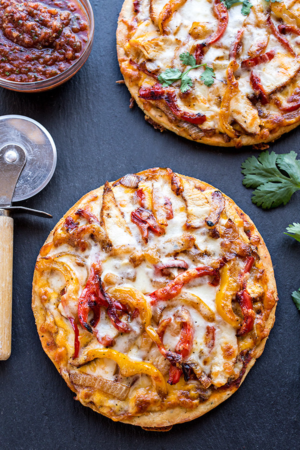 Chicken Fajitas Pizza with Fire-Roasted Tomato Sauce