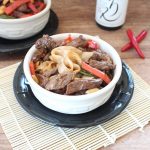 Gluten Free Kung Pao Beef and Noodle Bowl