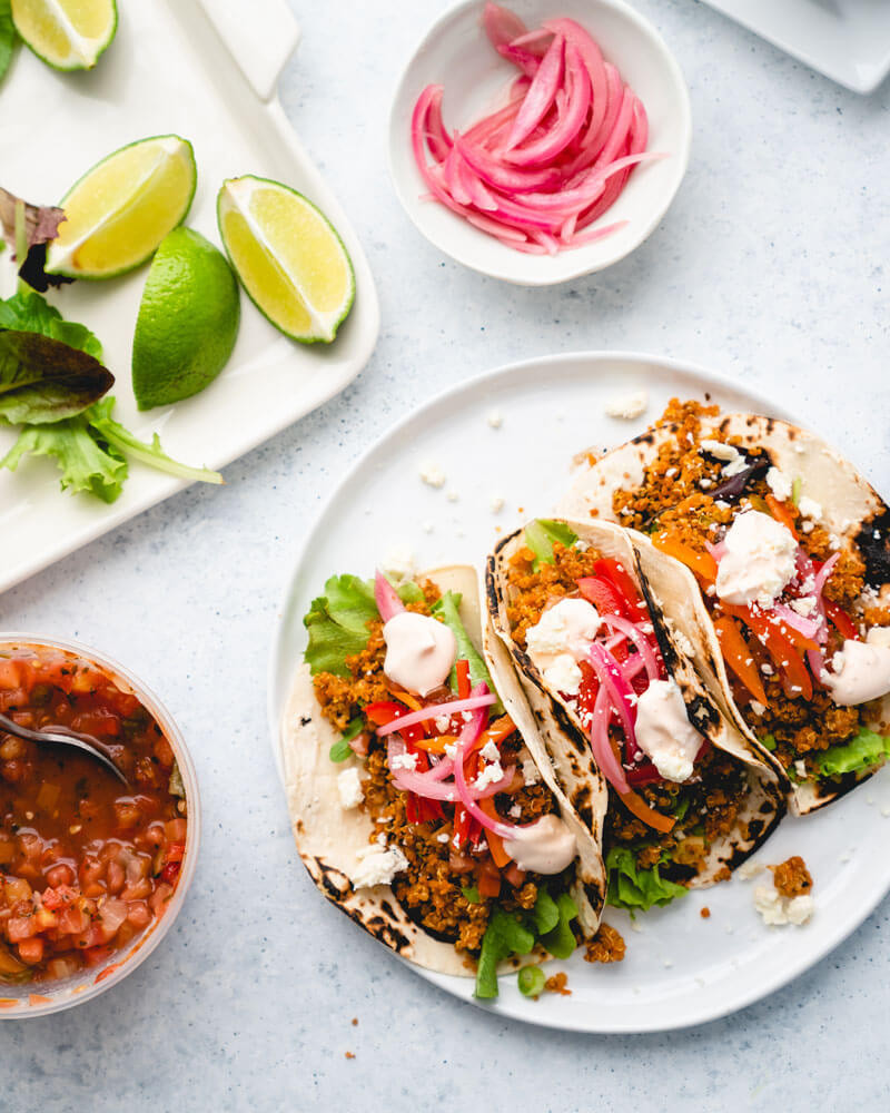 Healthy Loaded Quinoa Tacos