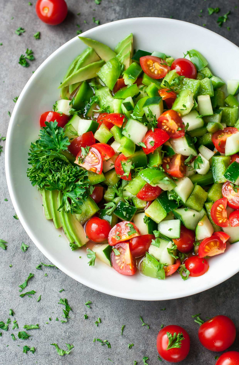 Healthy Tomato Cucumber Salad 1