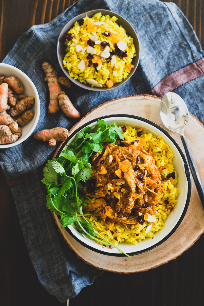 Instant Pot Coconut Pork with Turmeric Ginger Rice 1