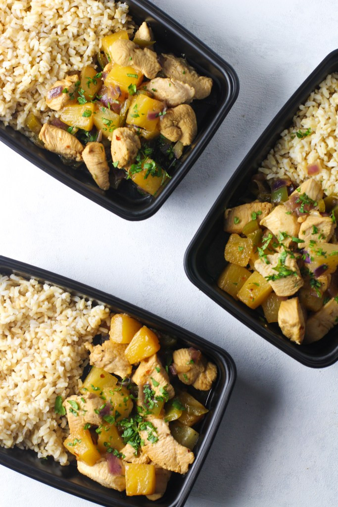 Pineapple Chicken Meal Prep Bowls 1