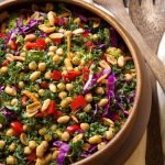 Rainbow Kale Power Salad with Peanut Dijon Dressing