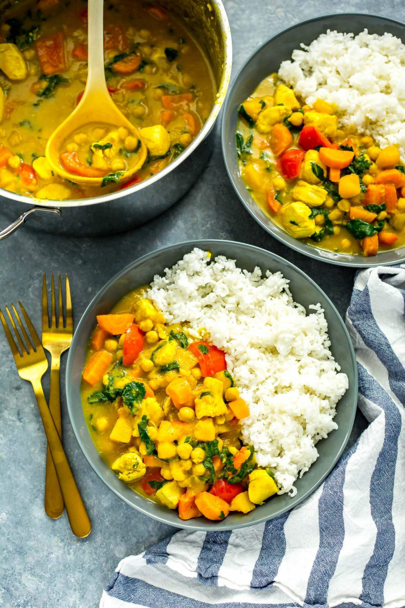 Slow Cooker Butternut Squash Chicken Curry