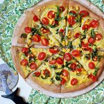 Summer Corn & Tomato Vegan Pizza