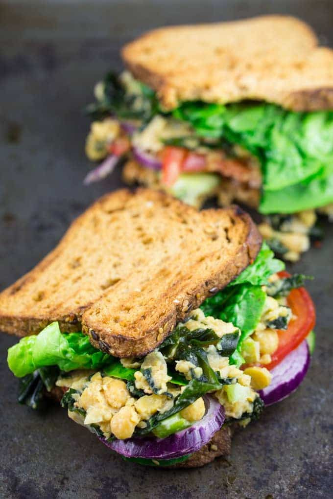 Vegan Tuna Sandwich with Chickpeas