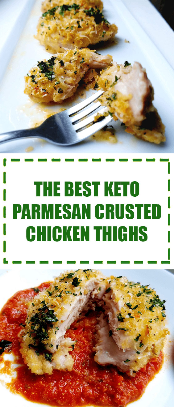 The Best Keto Parmesan Crusted Chicken Thighs