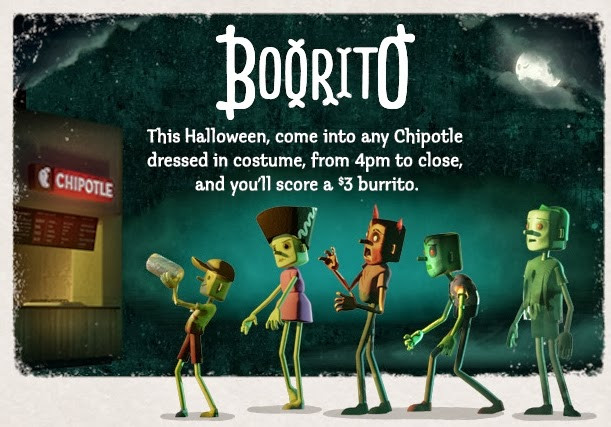 3 Chipotle Burritos Halloween
 News Chipotle e in Costume for $3 Burrito on