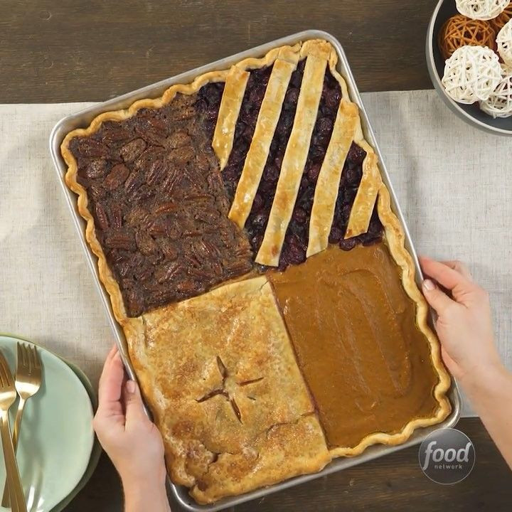 4 Thanksgiving Pies On One Sheet Tray
 Food Network on Instagram “4 Thanksgiving Pies on ONE